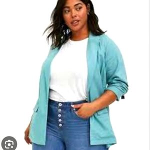 Torrid aqua blazer